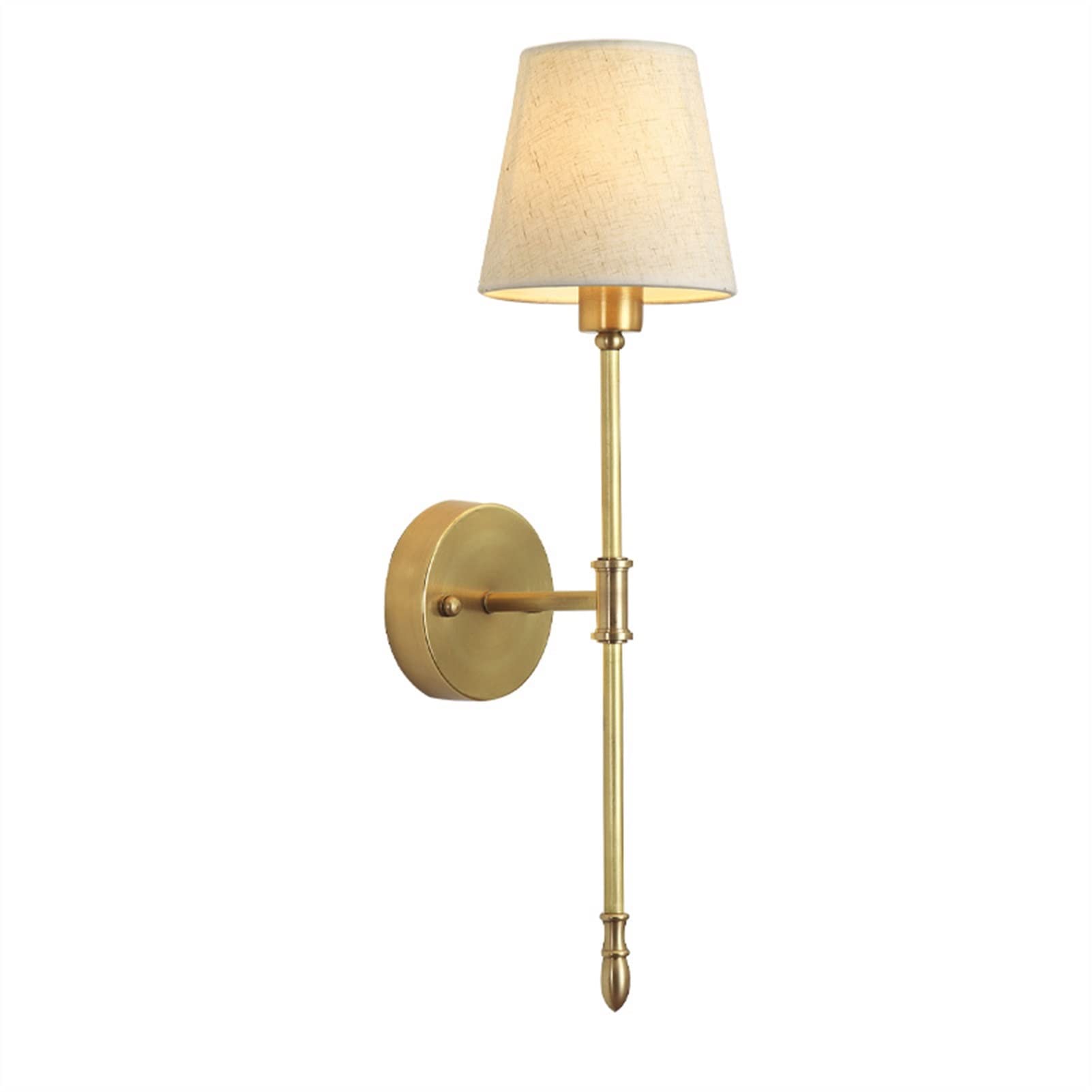 HXYSXHJUO Wall Lamp, Modern Sconce, Copper Lamp Minimalist Livingroom Balcony Bedroom Bedside Single Arm Aisle Light,1