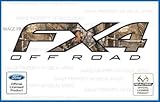 Decal Mods FX4 Off Road Decals Truck Stickers for Ford F250 F350 Realtree AP Camo / Camouflage - AP...