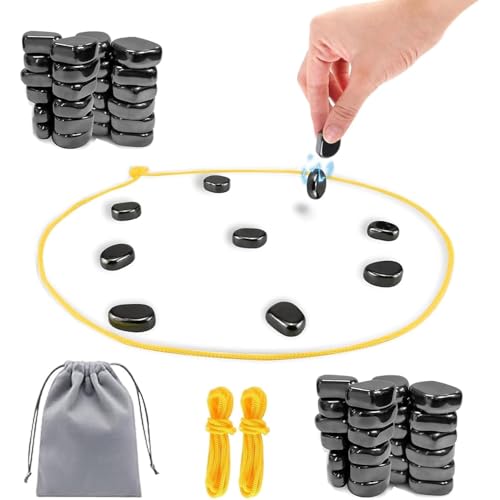 Image of Mashes Magnetic Strategy Board Game for Kids & Adults | Fun Family Game with Magnets & Lanyard Rope | Brain Boosting Logic & Reflex Challenge | Travel & Party Game for All Ages (24 Pcs)