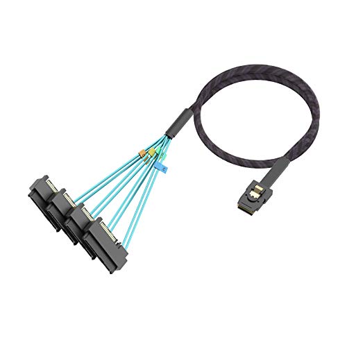 Wordima Mini Sas Hd Cable, Internal Mini Sas Hd Sff-8087 Host To Sff-8482 Target Hard Disk And Sata Power Cable #TOP4