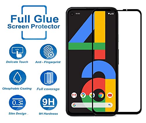 Image of HD Tempered Glass Screen Protector Compatible For Google Pixel 4A With Edge To Edge Coverage And Easy Installation Kit