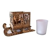 REGALO IDEAL: Gracias a su diseño, el portavelas proporciona decoracion hogar moderno, y es un obsequio perfecto para ser usado como decoracion navidad hogar.