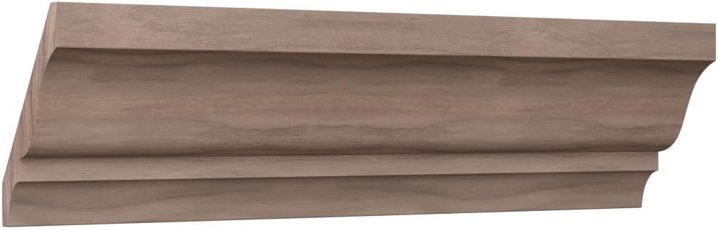 WM49 - Americraft Crown Solid Hardwood Moulding, 3"H x 2 1/8"P x 3 5/8"F x 96"L, Stain Grade Walnut