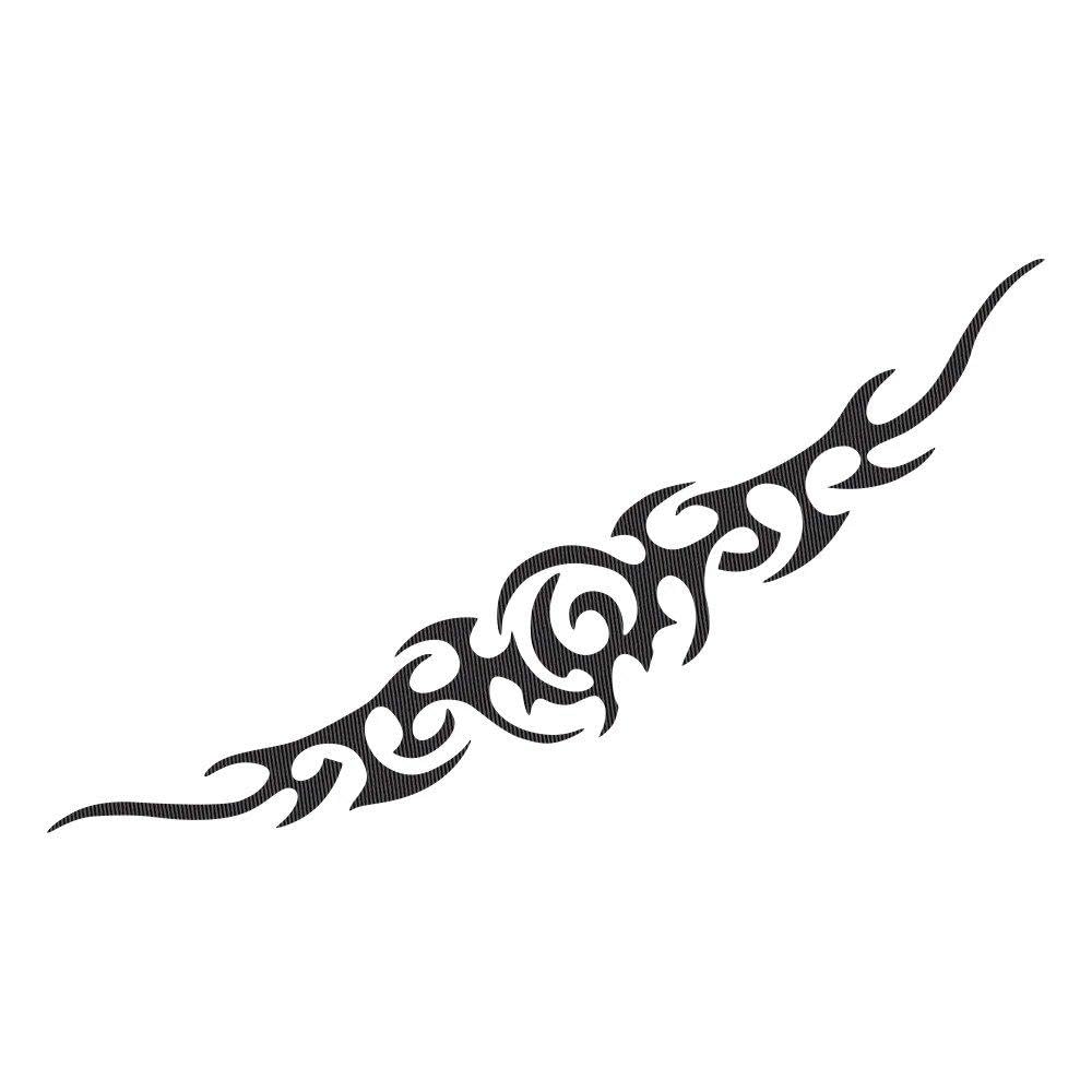 Auto Accessory Car Sticker Flame Graphics Vinyl Decals Accessories(Carbon Fiber,145x25cm)