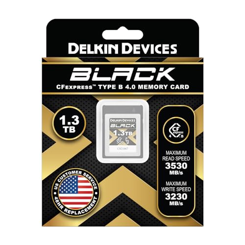 Delkin Devices Black 1.3TB CFexpress 4.0 Type B Memory Card with pSLC Flash, up to 3530MB/s Read for Professional Video and Photography - Image 3