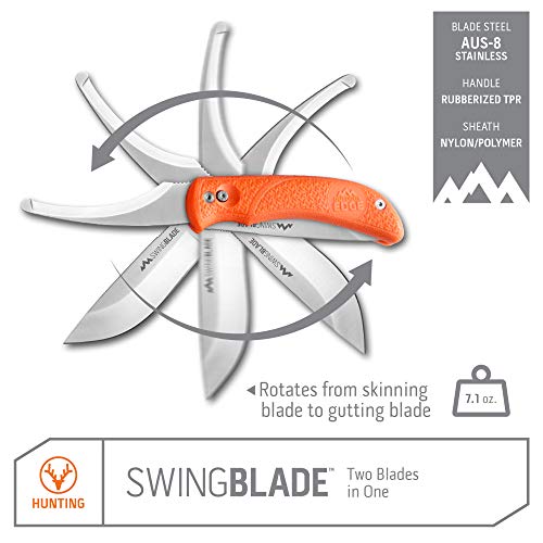 Outdoor Edge 2813-0039 Swingblaze - Two Blades In One, Rotating Skinning And Gutting Fixed Blade Hunting Knife thumb #1
