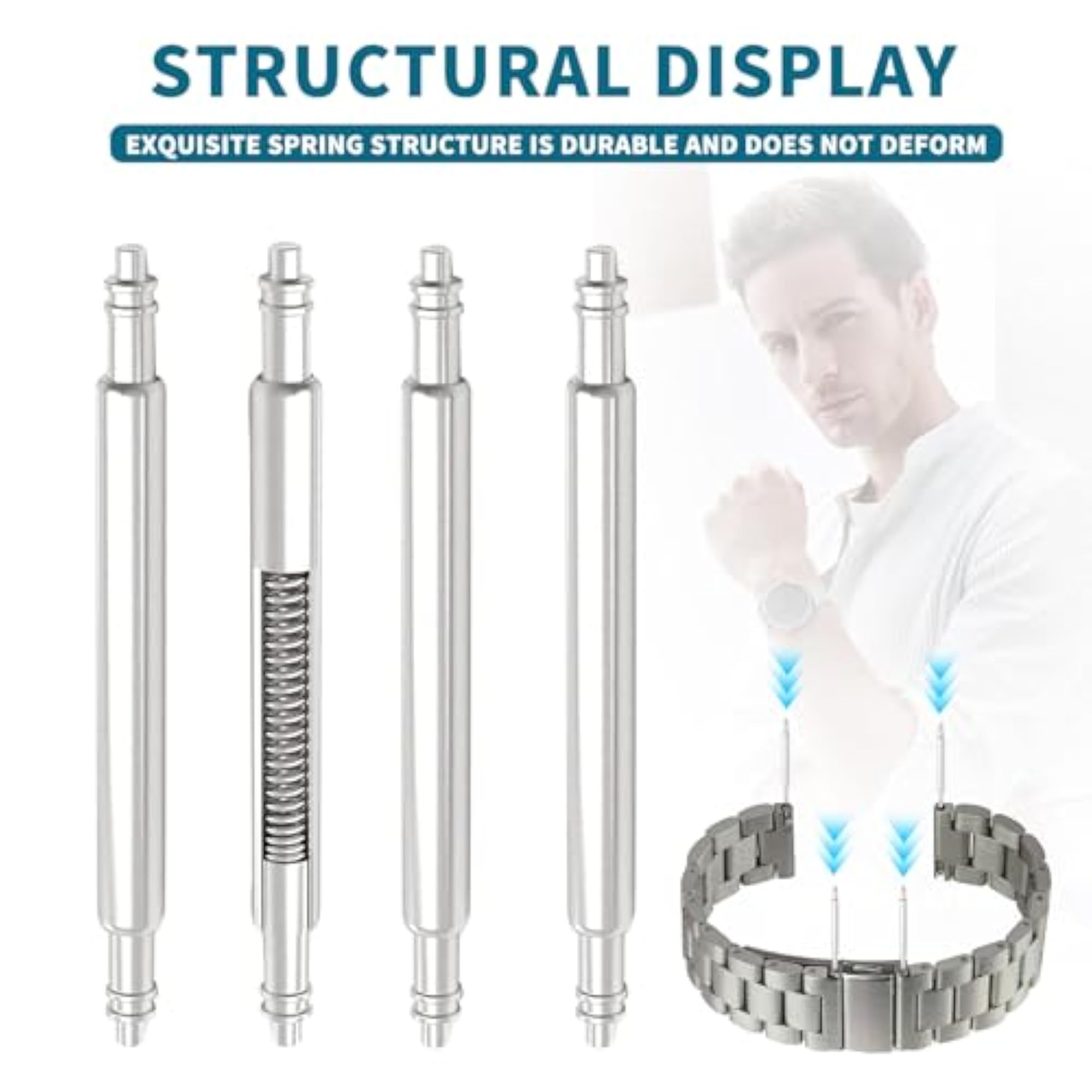 4pcs Watch Band Link Pin with Spring Bar Removal Tool