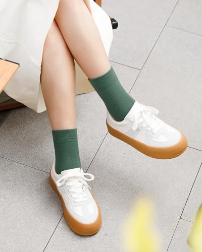 IDEGG Women's Crew Socks Soft Cotton Athletic Running Casual Dress Socks Above Ankle Crew Socks2