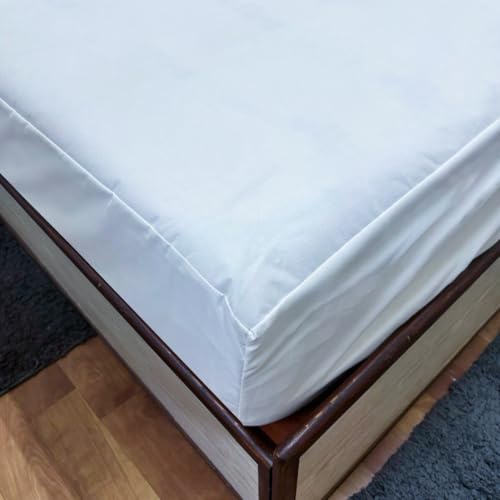 Image of Premium 100 Percent Waterproof Mattress Protector with Elastic Non-Woven | Hypoallergenic Mattress Cover Fitted Bed Protector for Single Size Bed 36x78 Inch Fit On 10 Inch 3X6.5 Feet, White