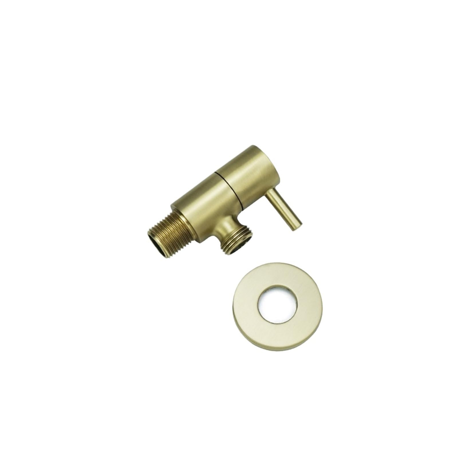 Bvhisehp Type U Polished Brass G1/2 Angle Stop Valve Multi Color Single Double Water Shut Off Valve Household Plumbing Fitting For Bathroom Kitchen Toilet(Type U)