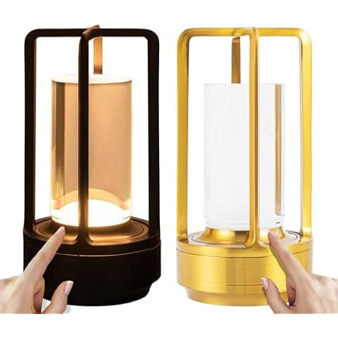 OUVR Cordless Table Lamp Gold & Black Cover