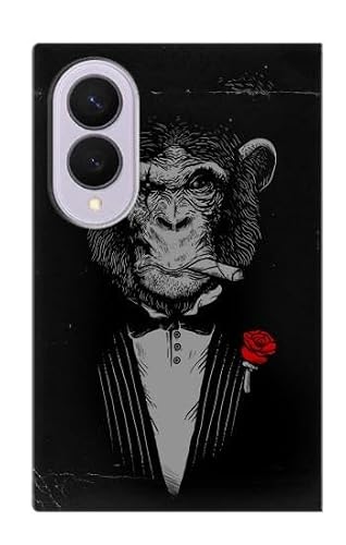 JP3167FO8 �ʔ����}�t�B�A�� Funny Gangster Mafia Monkey For Samsung Galaxy Z Fold 8 �p�P�[�X