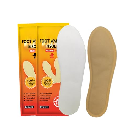 Foot Warmer Insoles, Air Activated Instant Heated Insoles, Disposable and Portable, 9h of Extra Warmth? Purely Natural Toe Warmers?Pack of 5 or 10 Pairs (10 Pairs, Women 5-7/Men 4-6)
