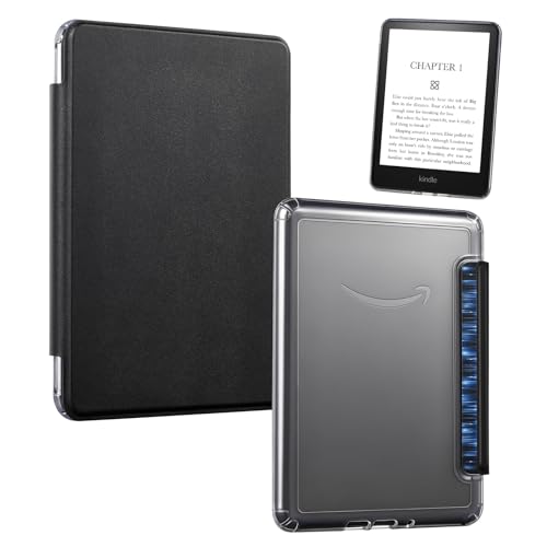 Image of CoBak Detachable Magnetic Case for Kindle Paperwhite (6.8 inch 11th Generation 2021 Released) - Ultra Slim Transparent Clear TPU Back Shell Protective Cover with Auto Wake /Sleep Feature