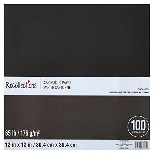 Papier cartonné noir Recollections 30,5 cm idéal pour créer vos albums photos et souvenirs