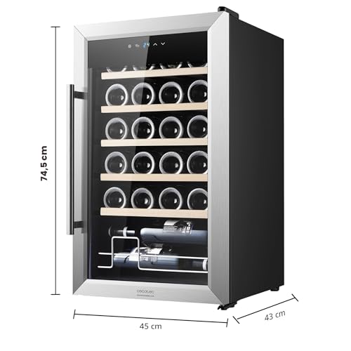 Cave à vin à compresseur Cecotec avec température réglable 5 à 18 ºC