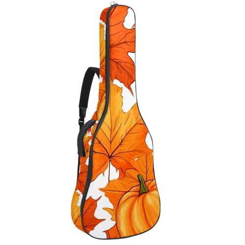 Sac de transport pour guitare acoustique 40 pouces imperméable à motif feuille d'érable