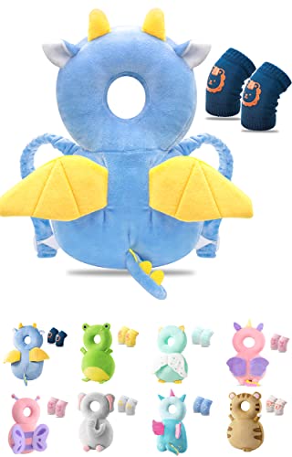 JEJA Protector de Cabeza de Bebé, Ajustables Suave Anti Caídas Soporte para la Cabeza del Bebé, para Edad 4 24 Meses   Continuar con rodilleras bebe Protectores