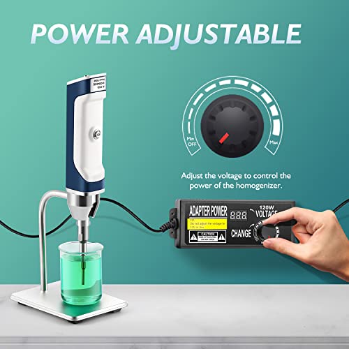 Bonoutil Handheld Ultrasonic Homogenizer Emulsifier Sonicator Processor Cell Disruptor Mixer With Carrying Case Stable Stand 100-240V (3Mm Probe) #TOP1