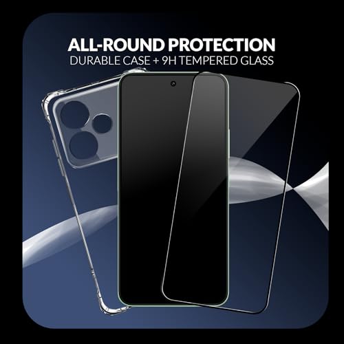 Image of Back Cover Case + Screen Protector for Realme P4 Pro 5G | Transparent Mobile Phone Back Case Cover for Realme P4Pro 5G | Realme P4 Pro 5G TPU Transparent Mobile Phone Back Cover Case