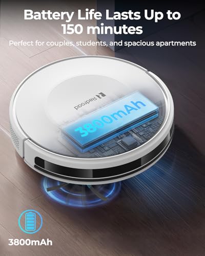 Image of Robot Vacuums,10KPa Robotic Vacuum Cleaner with Mapping,Lidar Navigation&Obstacle Avoidance,150mins Robot Vacuum with App /Alexa /Remote,Tangle-Free Pet Hair,Self-Charging (White)