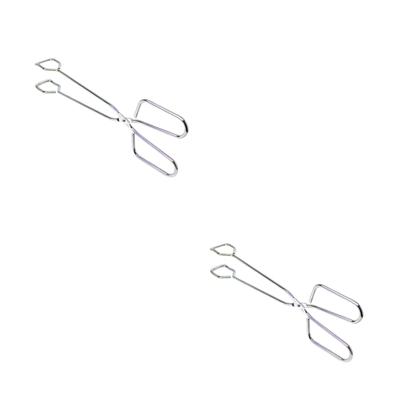 MAGICLULU 4 Pz Clip Di Carbone Pinze Per Piatti Asiatici Pinze Da Buffet All'aperto Pinze Per Alimenti Alla Moda Pinze Per Forbici Da Servizio Mini Frusta Griglia Acciaio Inossidabile Silver