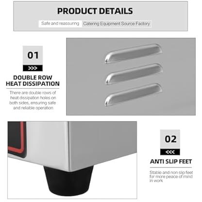 Elektrische Grillplatte, 1700W Kommerzielle Gastro Elektrogrill, Elektro-Tischgrill für Restaurants, Küche, Gewerbe, Haushalt, Silber – Bild 4