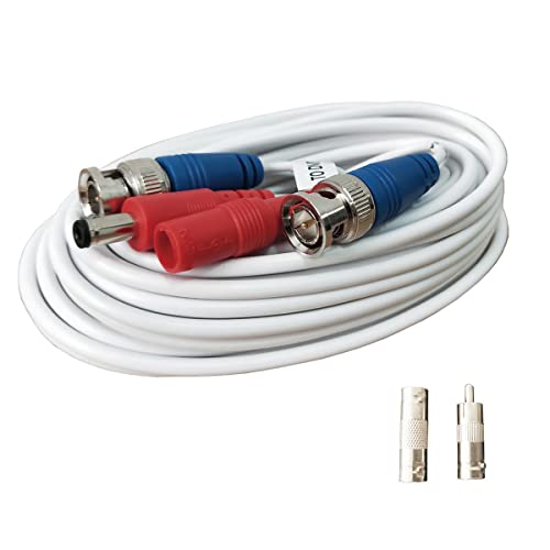 Yuarisx 4 Pack 25ft All-in-One Video Power Cables, Security Camera Cable BNC Extension Surveillance Wire Cord for CCTV Security DVR System Installation