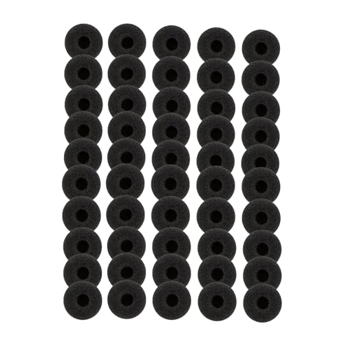 Klykon Earbud Sponge Cover Protector Soft Foam Tips Cushions 18mm Replacement for Walkie Talkies Headphones Earbuds and MP3 MP4 Headsets Comfortable and Durable 50pcs