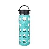 Lifefactory Bouteille d'eau en verre sans BPA de 650 ml avec bouchon classique et manchon de protection...