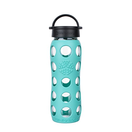 Lifefactory 22-Ounce Glass Water Bottle with Classic Cap and Protective Silicone Sleeve, Sea Green (LF230211C4) Lifefactory 22-Ounce Glass Water Bottle with Classic Cap and Protective Silicone Sleeve, Sea Green (LF230211C4)
