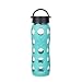 Lifefactory 22-Ounce BPA-Free Glass Water Bottle with Classic Cap and Protective Silicone Sleeve, Sea Green