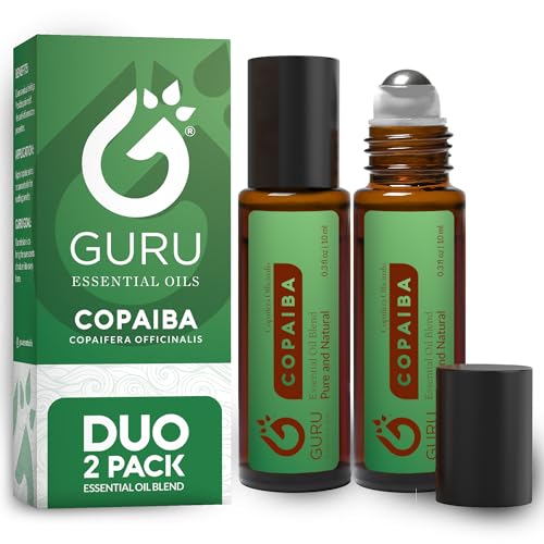 Copaiba Essential Oil Roll Ons (2 Pack) - Premium Therapeutic Grade Aromatherapy Rollers