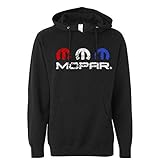 Detroit Shirt Company Men's Mopar RWB Hoodie Hooded Sweatshirt (Large) Black