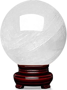 Crystal Ball Modern Exquisite Natural Crystal Ball Ornaments Feng Shui Lucky Home Furnishing Ornaments Office Living Room Custom Ornaments Lensball Photography Color White, Size 2.36in