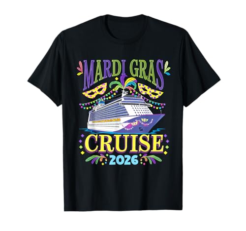 Mardi Gras Cruise 2026 Ship Family Matching Trip New Orleans T-Shirt