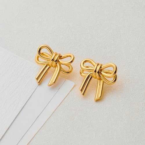 MUYAN Gold Bow Butterfly Stud Earrings Fashion Jewelry for Women4