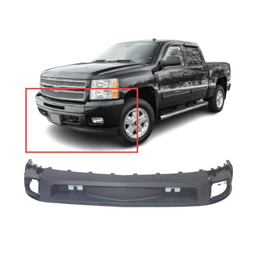 Image of FitParts For Chevrolet Silverado 1500 2007-2013 Front Lower Bumper Valance | Hybrid, Ready to Paint, OEM 15915504, GM1092192