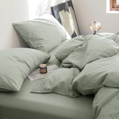 FOSSA Duvet Cover Set 100% Washed Cotton Linen Feel Full by FOSSA - Used condition - Image 8
