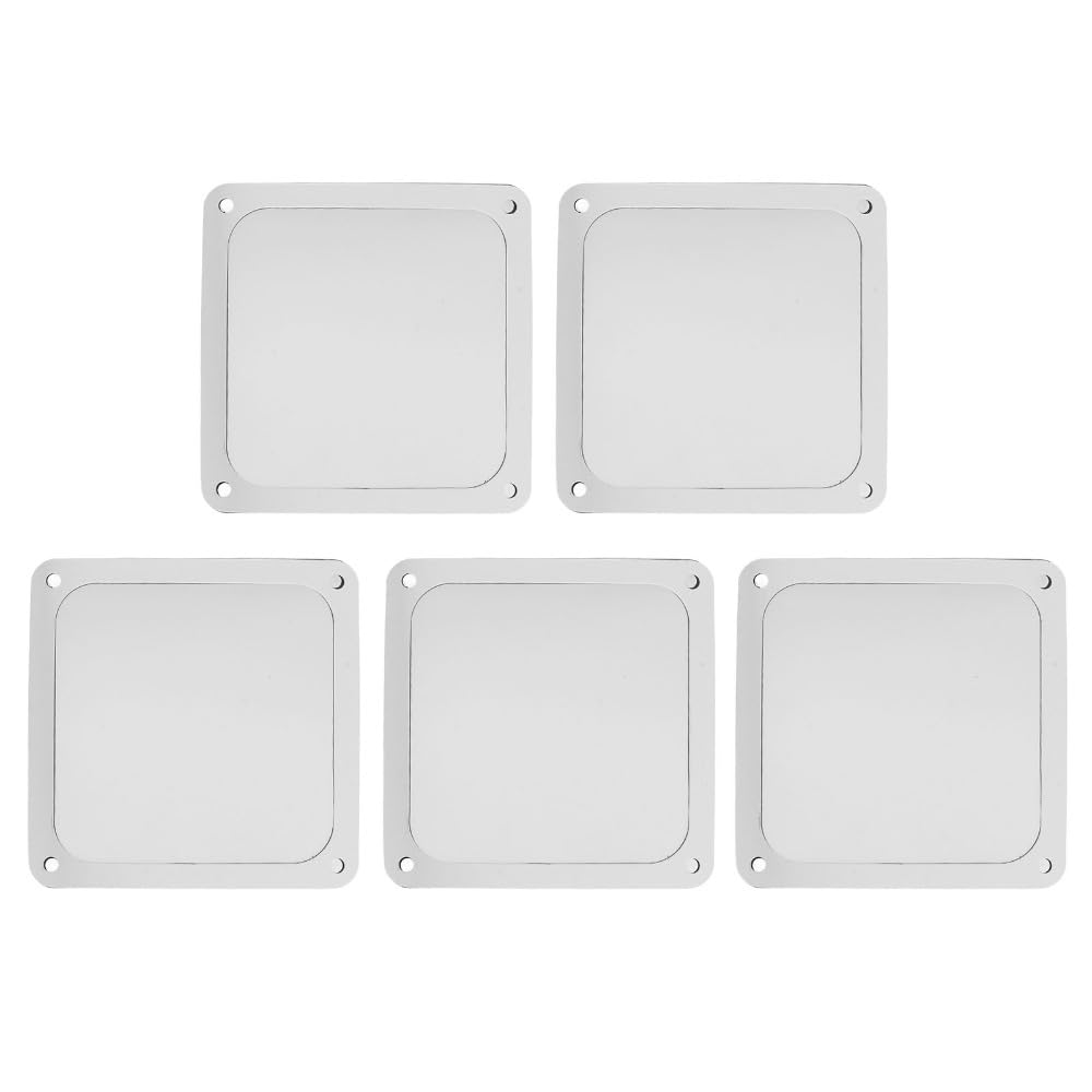 MOPFOL 5Pcs 120mm PC Fan Dust Filter - Magnetic Nylon Mesh for Computer Case Vents Cooler, High Airflow Cooling Grills(White)