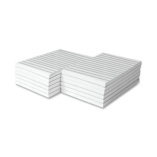 Memo Pads, White, With Black Lines – Lined Paper Notepads, Scratch / Writing Pad for Planning, To-Do Lists, Appointments, Reminders, Home, Office – 50 Sheets Per Pad, 10 Pads per Pack – 8.5" x 5.5"