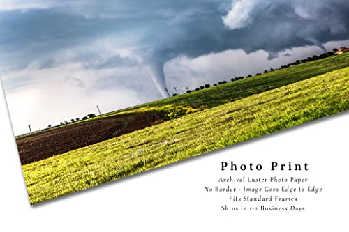 Tornado Photography Print (Not Framed) Picture Of Twin Tornadoes On Stormy Day In Kansas Storm Wall Art Extreme Weather Decor (4" X 6") #TOP1