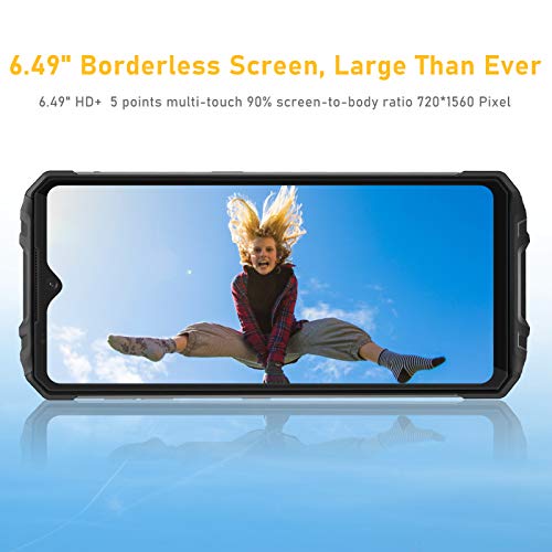 OUKITEL WP8 Pro (2020) Rugged Smartphone, 6.49” Display, 4GB 64GB Dual SIM IP68 Waterproof Unlocked Cell Phones, 16MP Triple Camera Android 10, 5000mAh Battery Face/Fingerprint ID, GPS NFC, Orange - Thumbnail 2