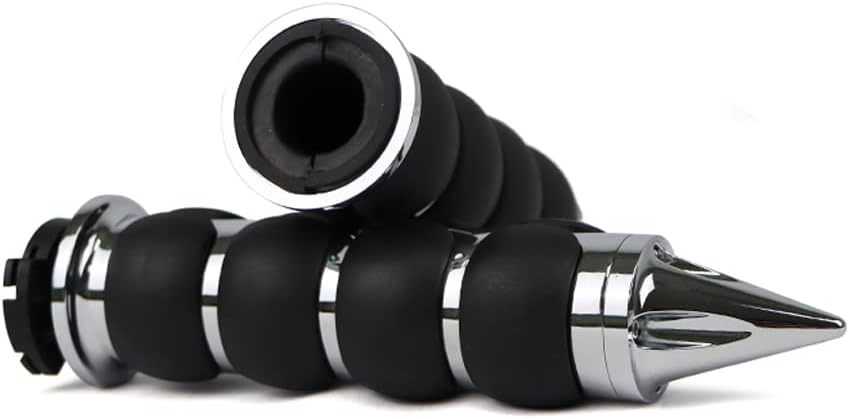 Miniatura 3 de HADAXT Empuñaduras de mano para motocicleta de 1 pulgada y 0.984 in, mango antideslizante universal, agarre para acelerador, color negro, cromado,