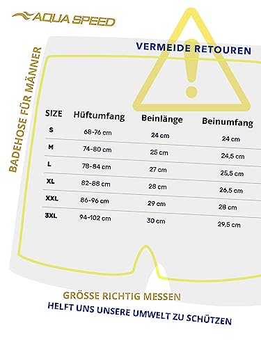 Badehosen Aqua Speed Herren mit eBook – Eng, Kurz, Schwarz