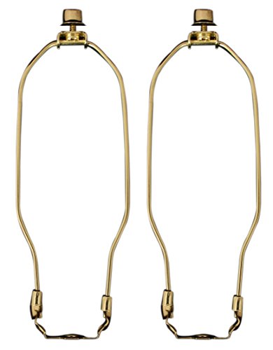 Image of Royal Designs, Inc. Heavy Dutty Lamp Harp Kit With Table Lamp Harp Holder, 8 inch, Polished Brown Base, Set of 2