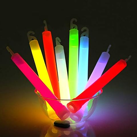 Weddecor Pack of 6 Neon Colors Glow in The Dark Glow Stick Tubes Fluorescent Light Sticks Bright Glowing Rods for Graduation Party, Camping, New Year’s Eve, 6 inches, 6pcs Cover