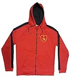 CCCP Russland Jacke Sweater Rot JA GO CCCP Trikot Look Zip Nation Fussball Sport (M)