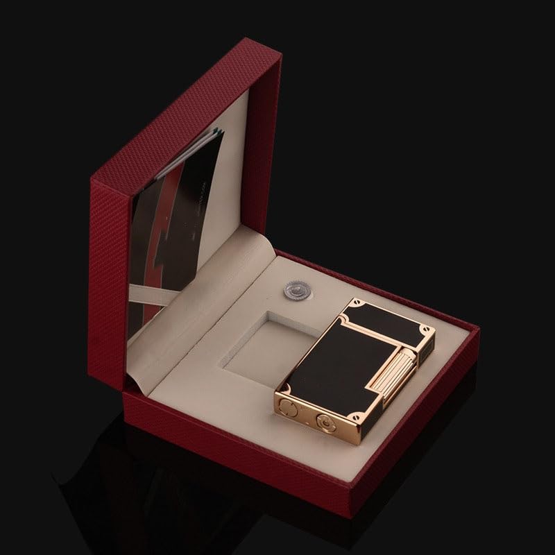 Encendedor retro flip recargable de butano rojo miniatura 7