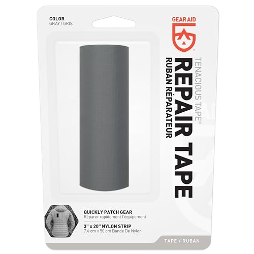Image of GEAR AID Tenacious Tape 3 inch x 20 inch Nylon Fabric Repair, Gray, 1 Roll